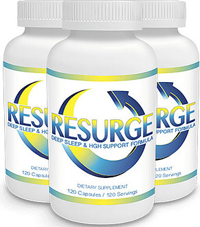 Resurge deep sleep supplement in three bottles